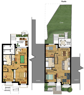 Rez-de-Chaussée et demi sous-sol